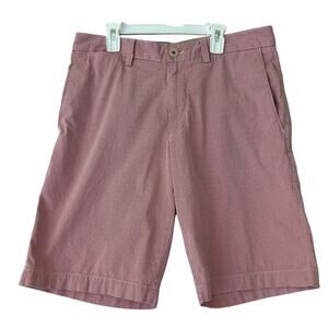 Banana Republic seasucker white and pink striped cotton shorts country club 32